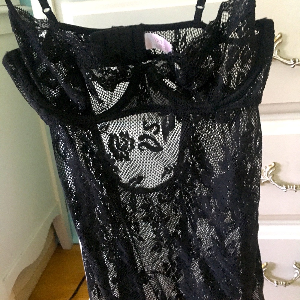 Victoria's Secret Black Lace Babydoll
